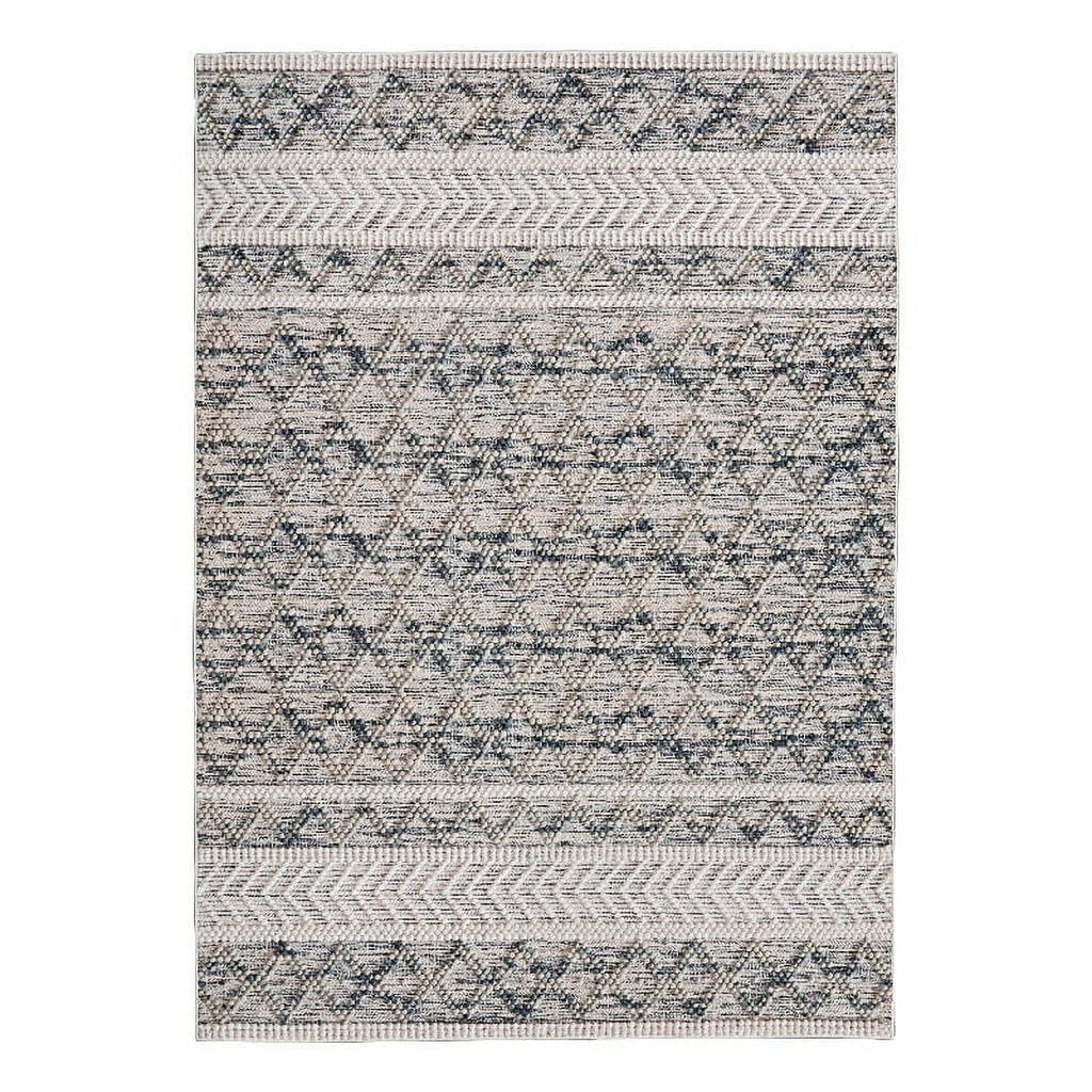 in Rug Linon 5' x Marion Cream 7' Macomb Polyester Area