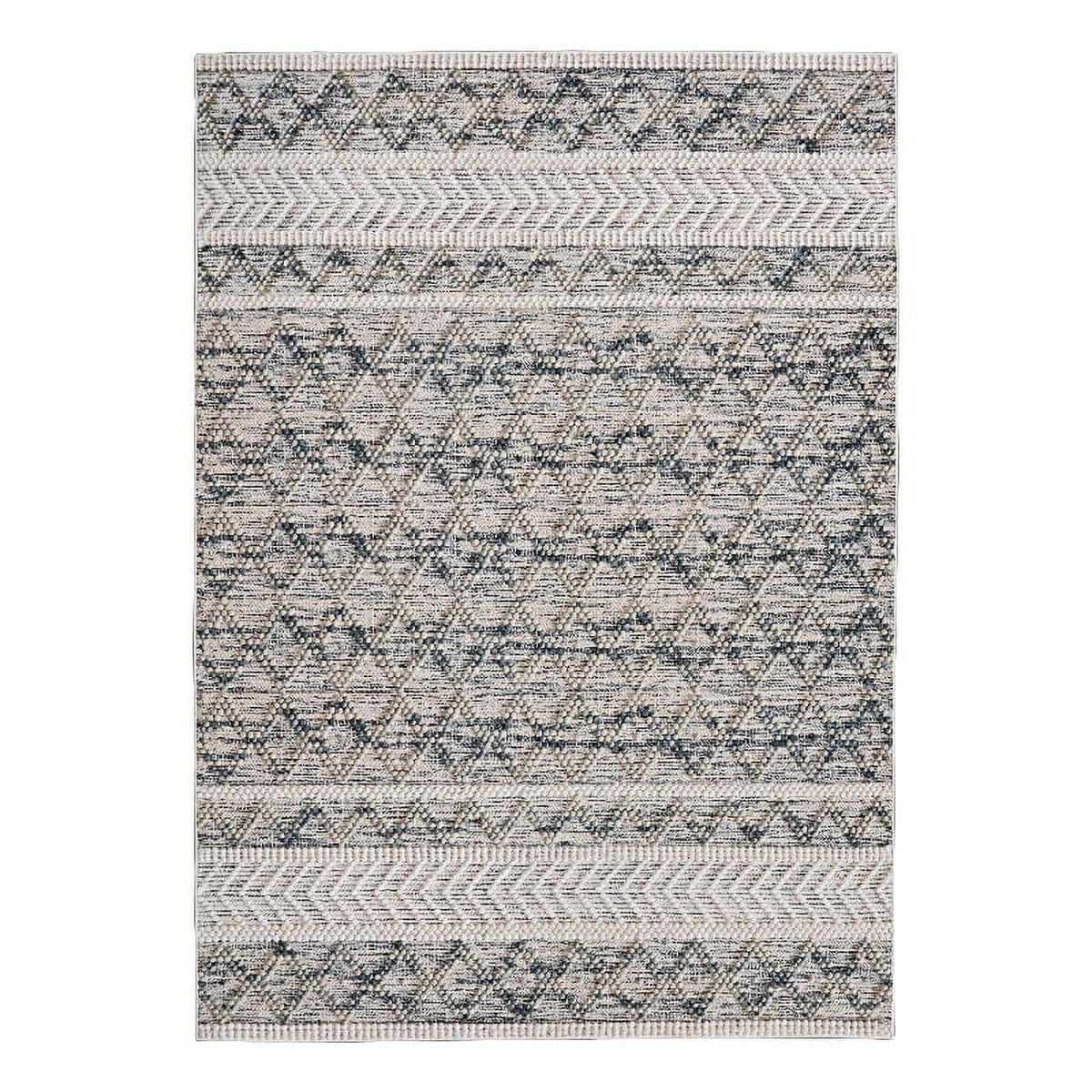 in Rug Linon 5' x Marion Cream 7' Macomb Polyester Area