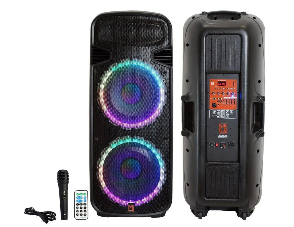 Dual Built-In 4000 Bluetooth Rechargeable Way Battery Watt Speaker Power Party Dj 3 PSBAT6200 15-Inch Mr Max with &