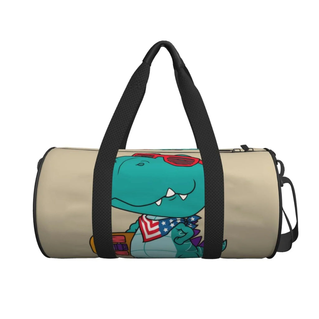 Bag and Travel Large Bag Playing Bag Cylinder Capacity Gym Skateboard Coaee Cool Compartment Waterproof with Luggage Pocket Dino Sports
