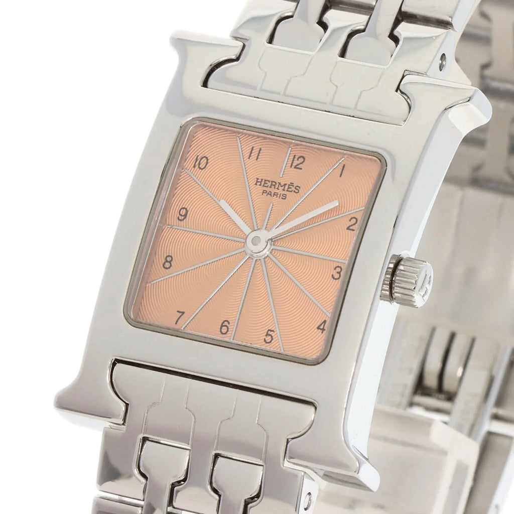 Ladies Wristwatch HH1.210 Steel/SS Pre-Owned Stainless Watch (Good) Hermes H HERMES