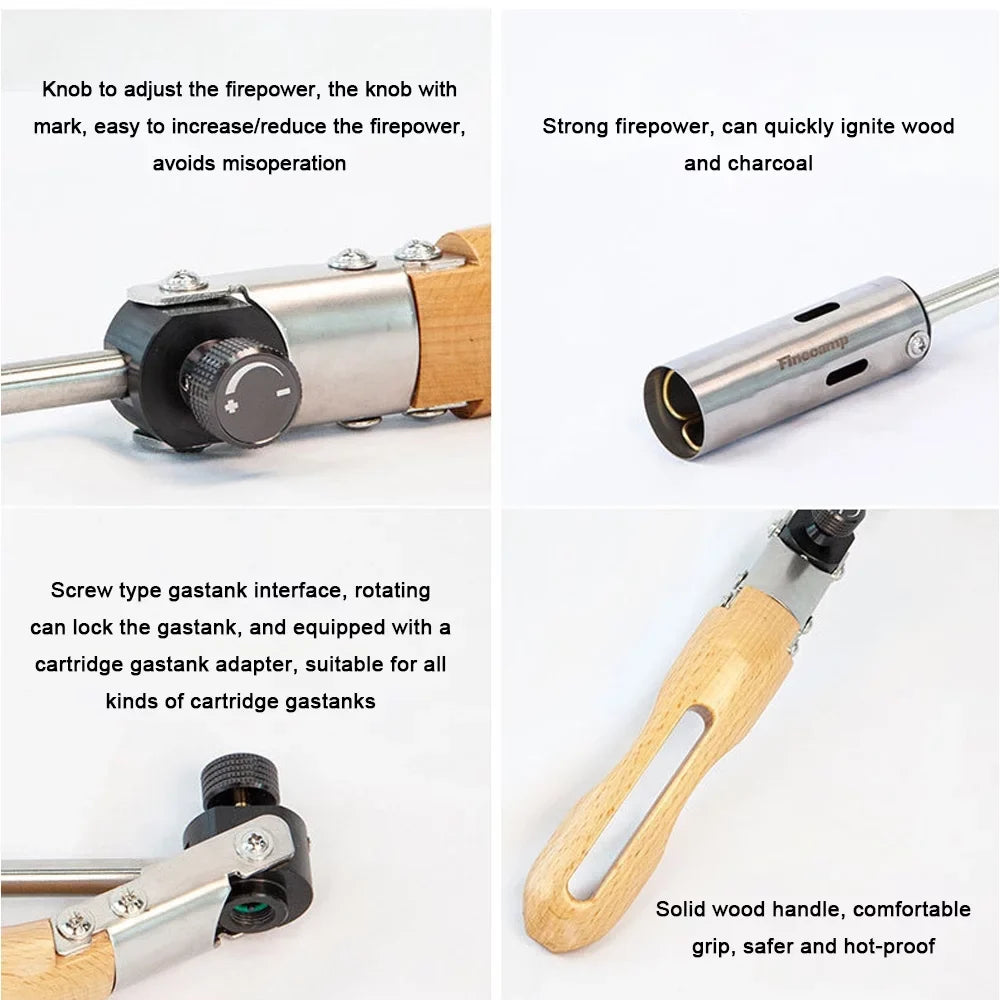 and Burner, for Portable Gas Torch BBQ Folding Camping Picnic Apexeon