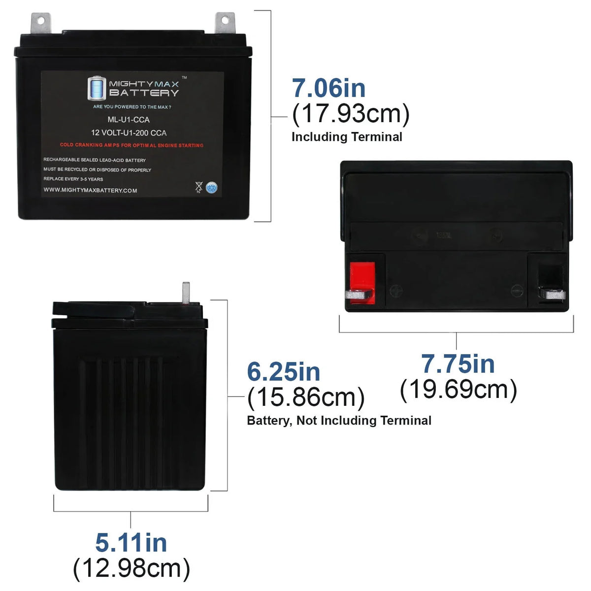 Zero-Turn Mower Battery ML-U1 by Bobcat ZT-226 ES for 200CCA Textron