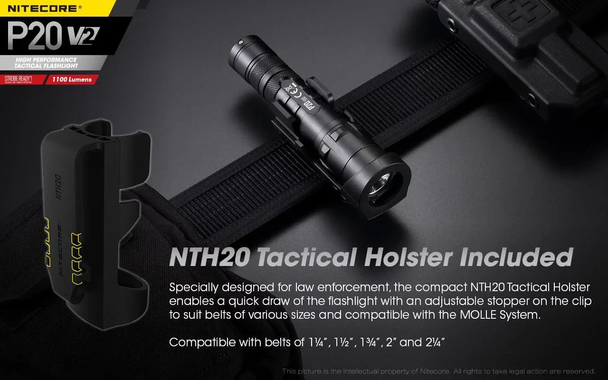 XP-L2 V6 Battery 1100 LED Nitecore w/NL1834R - Tactical Cord USB V2 Combo: Lumens CREE +Free Eco-Sensa Flashlight P20 -