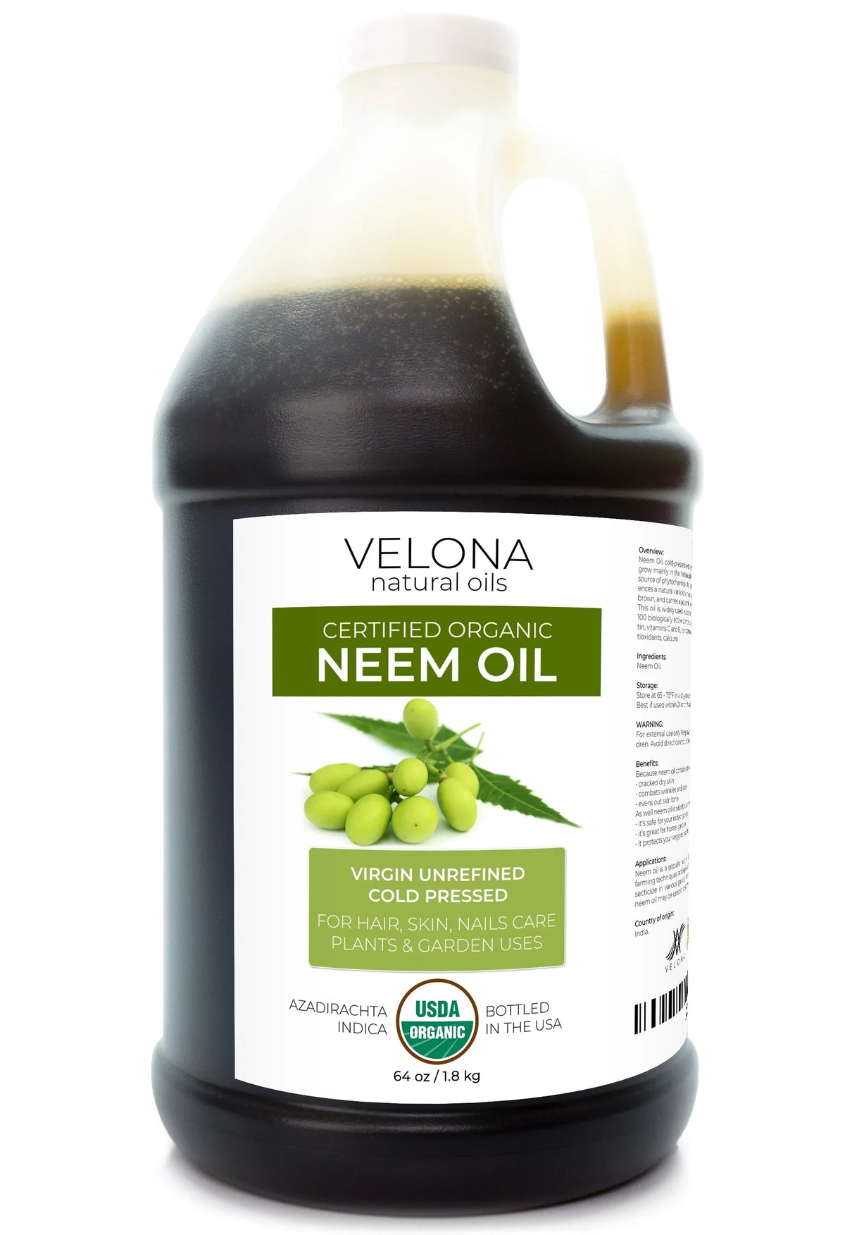 Unrefined, Body Velona Neem Oil Certified 64 100% Pressed Use Hair, Oil Natural Organic Carrier Cold and | | Results Enjoy Care Skin Today and - Virgin, - | | Pure USDA oz