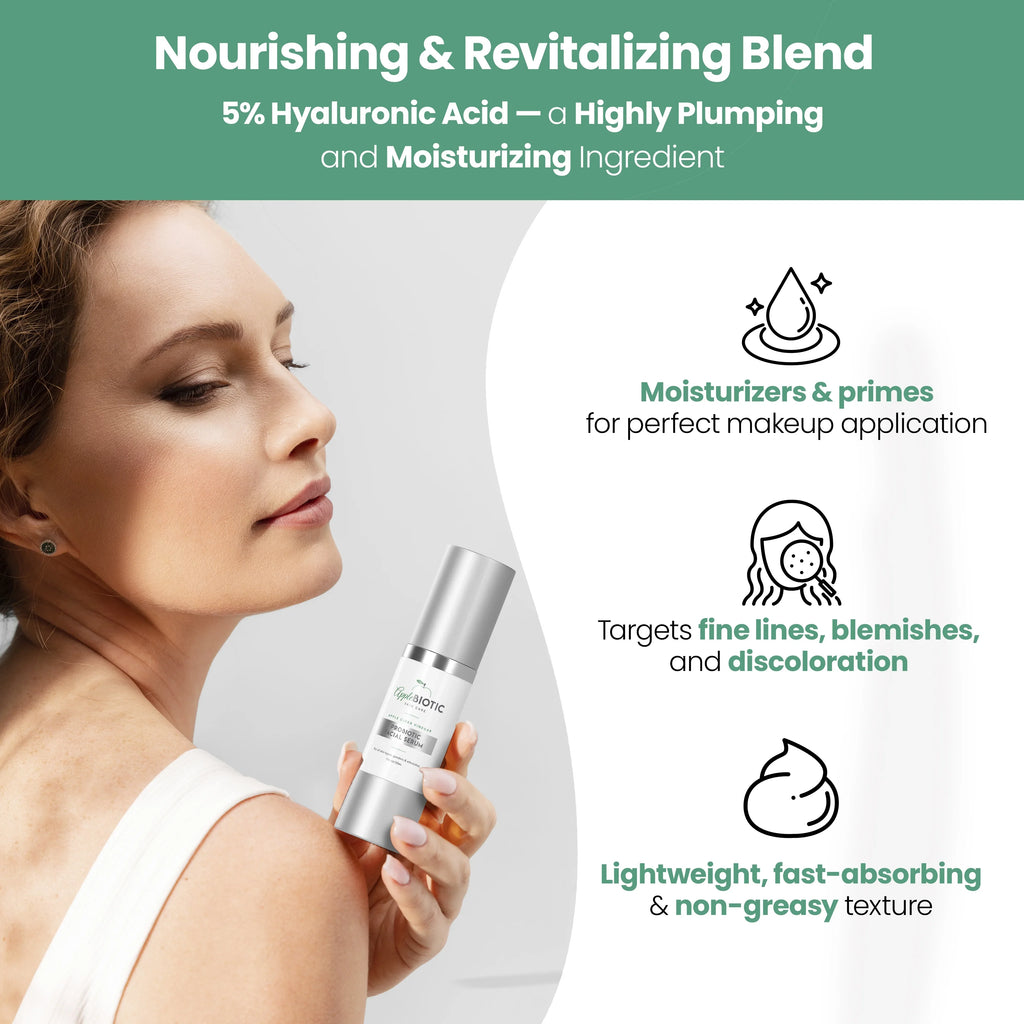 Applebiotic Probiotic Vinegar with Acid Apple Hyaluronic Cider Facial Serum
