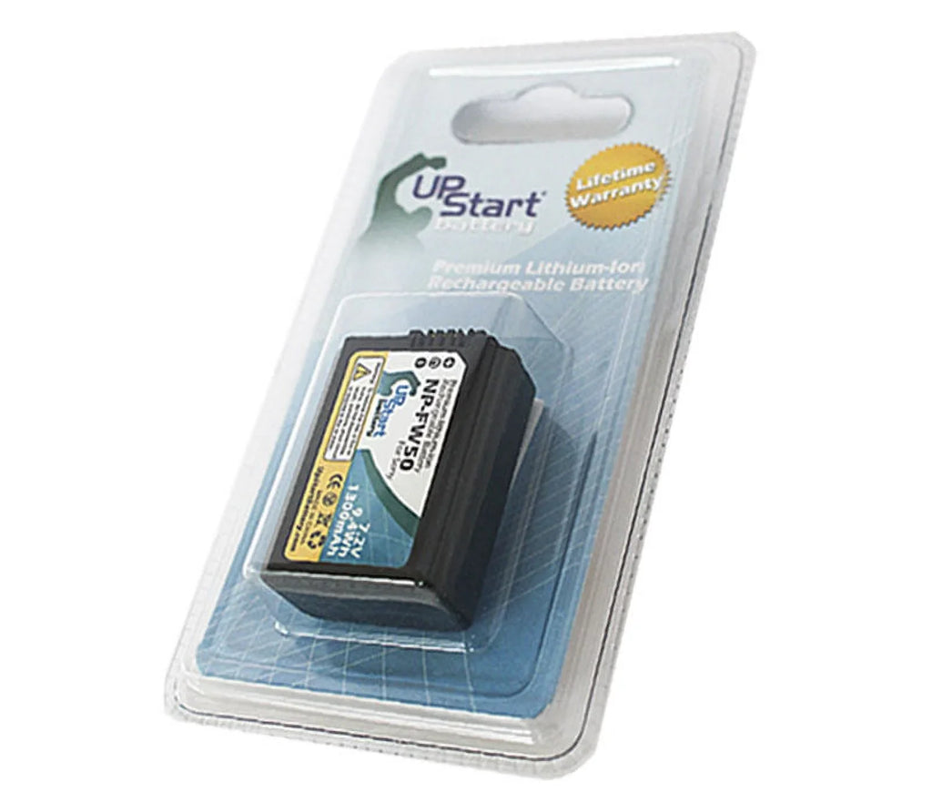 Camera NP-FW50 Alpha Digital - Sony 2x - Pack Battery 7.2V, Battery Sony Replacement (1300mAh, A3000 Lithium-Ion) for