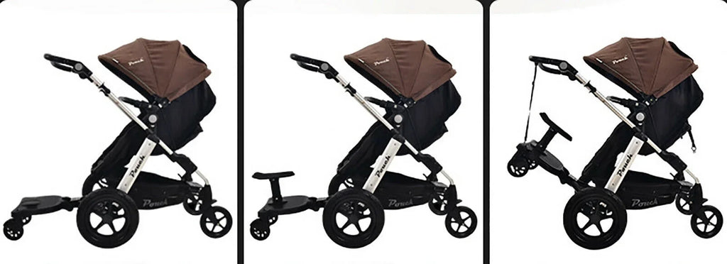 Seat Ride PP In Board Anti-Slip Pedal Pushchair Board 1 2 Pedal Board with Stroller Auxiliary Universal Connector Wheeled Stroller 25kg Adapter Seat Buggy Buggy Eco-friendly Board