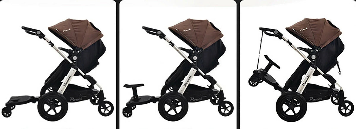 Seat Ride PP In Board Anti-Slip Pedal Pushchair Board 1 2 Pedal Board with Stroller Auxiliary Universal Connector Wheeled Stroller 25kg Adapter Seat Buggy Buggy Eco-friendly Board