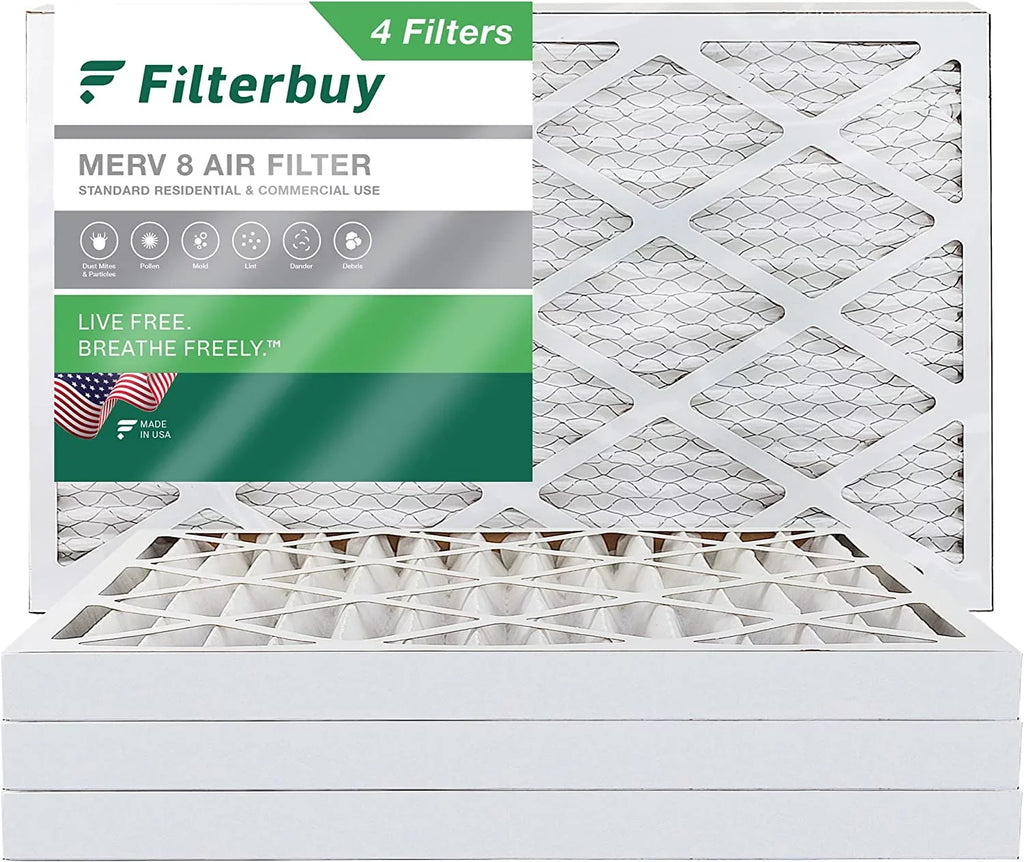 Filterbuy MERV 12x24x2 AC (4-Pack) Furnace Pleated Filters Air HVAC 8