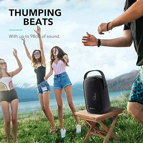 BLACK Bluetooth Trance Box Soundcore Technology Open A3396 Go Outdoor Speaker BassUp -