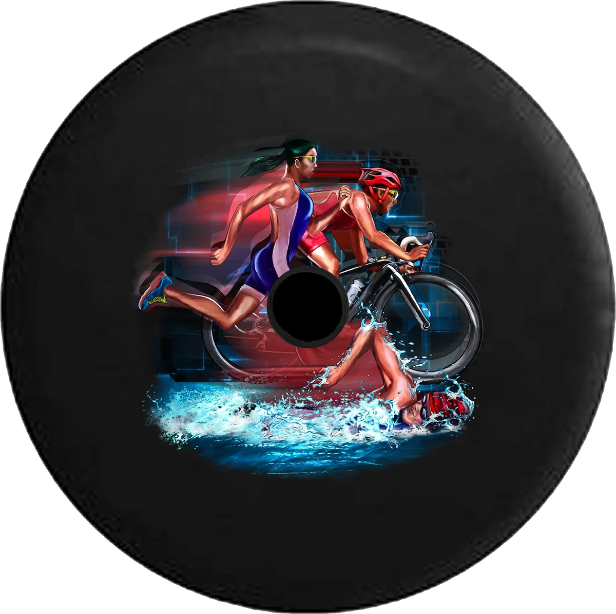 Bike JL Endurance Wrangler Swim Camera Inch Ironman 33 Backup Cover RV Triathlon Run 2018 for 2019 Tire Racing Jeep Spare