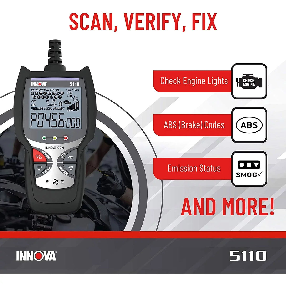 Tool INNOVA WiFi Code Diagnostic Bluetooth CarScan Automotive 5110 Scan Reader