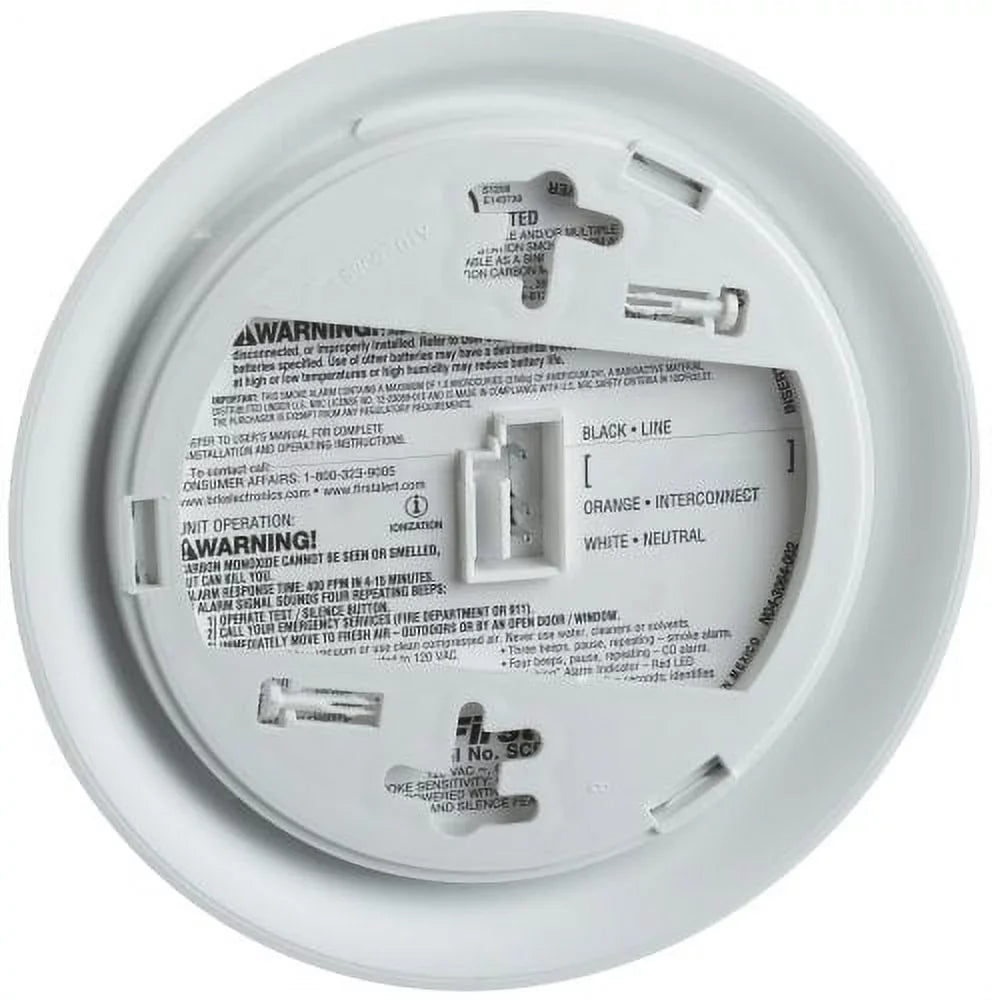 with Smoke First Hardwired SC-9120B Backup (CO) Monoxide Alert BRK Carbon Battery and Detector