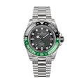'- Dive Green Watch GMT 1250M Deep Down with Back Movement Screw Explorer Men - For Seal Resistance Case Swimming Watches Oceaneva™ - Bezel Automatic Marine Japan Diver Water Triple Pro Wrist