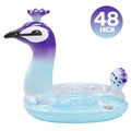 Alder Floaties Ring Party Float Glitter Toys lake with for Pool Adult Fast Swim Designed Lounge and Inch Children 48 Decoration Raft | Inflatable Peacock Tube, Beach Valves