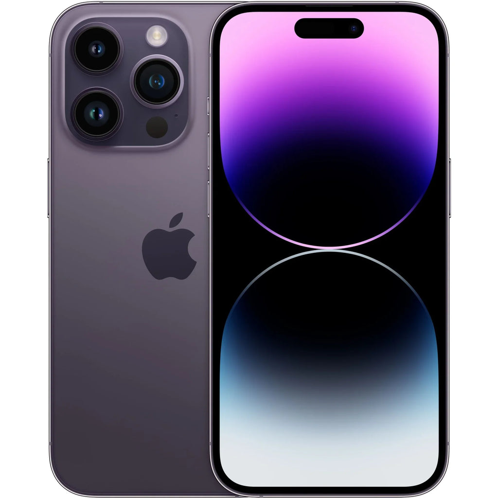 Refurbished-Good Unlocked Apple Pro GSM Purple iPhone CDMA Max Smartphone Deep Pre-Owned 256GB - / 14