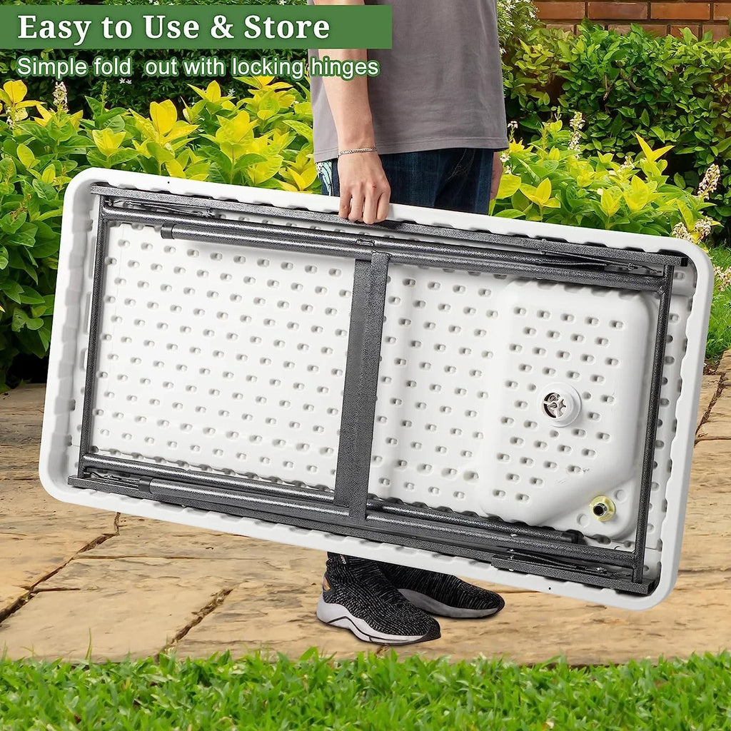 Drainage Sprayer, Grid Table Table with Fish for with Folding Camping with Cleaning BBQ Cutting Backyard Sink Patio & Portable Table Sink, VINGLI Rack Hose Upgarded Fish Fillet