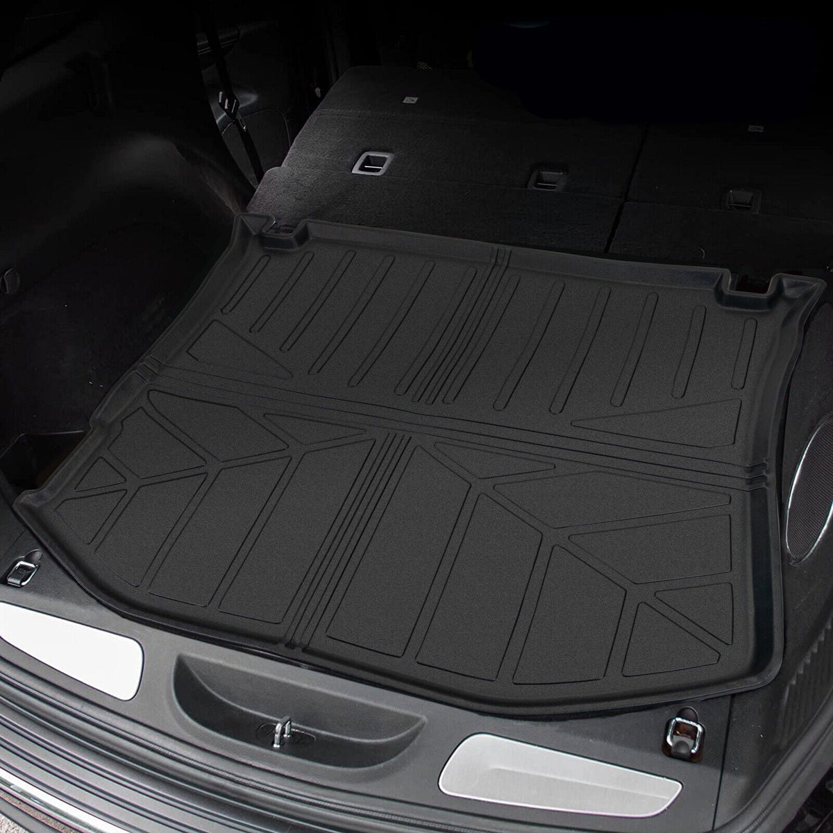Cherokee Protector TPE Grand Cargo Weather Carpet All Floor Jeep Cargo 2011-2022 Rubber Liner Trunk Mat Custom Rear Fit Car