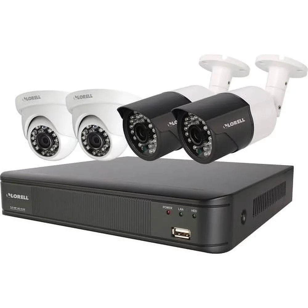 Security System Recorder, Digital Weatherproof Lorell 5 Megapixel Camera Video