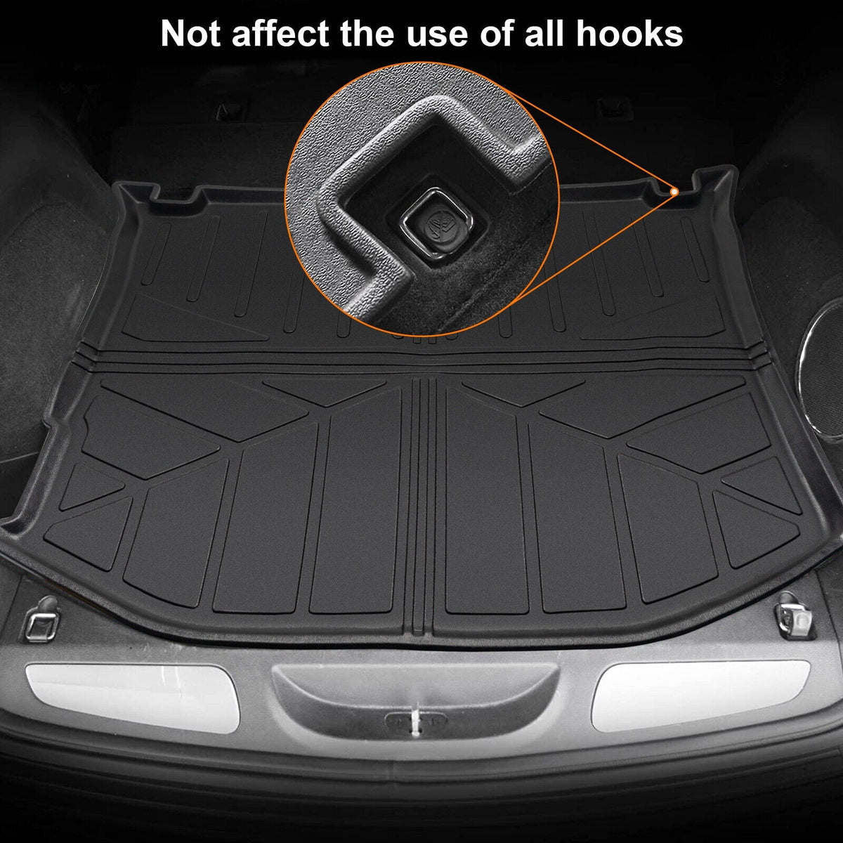 Cherokee Protector TPE Grand Cargo Weather Carpet All Floor Jeep Cargo 2011-2022 Rubber Liner Trunk Mat Custom Rear Fit Car