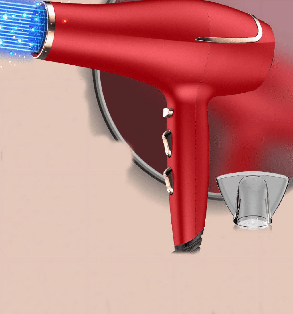 air 2300W hot Concentrator Dryers Button, Hair Ionic Results, Cool Heat Function Dryer, Shinier Shot Women, Power Dryer, Hair 2 Settings, High CONFU for 3 for Speed and cold and Nozzle(Red)