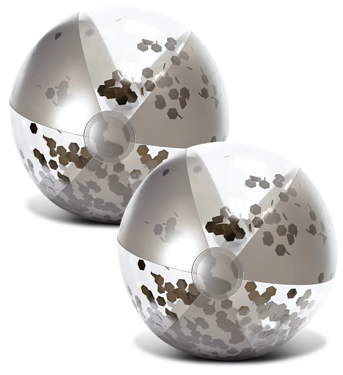 '- Premium 16 Balls, Bundle Duty Water Float for 4 Heavy Toys Size Balls Inch, Decor Pool Pack Beach Inflatable Fun Confetti Silver Gold Pool - 4 Mozlly of Party, Vacation, Beach, of & Set Lake,