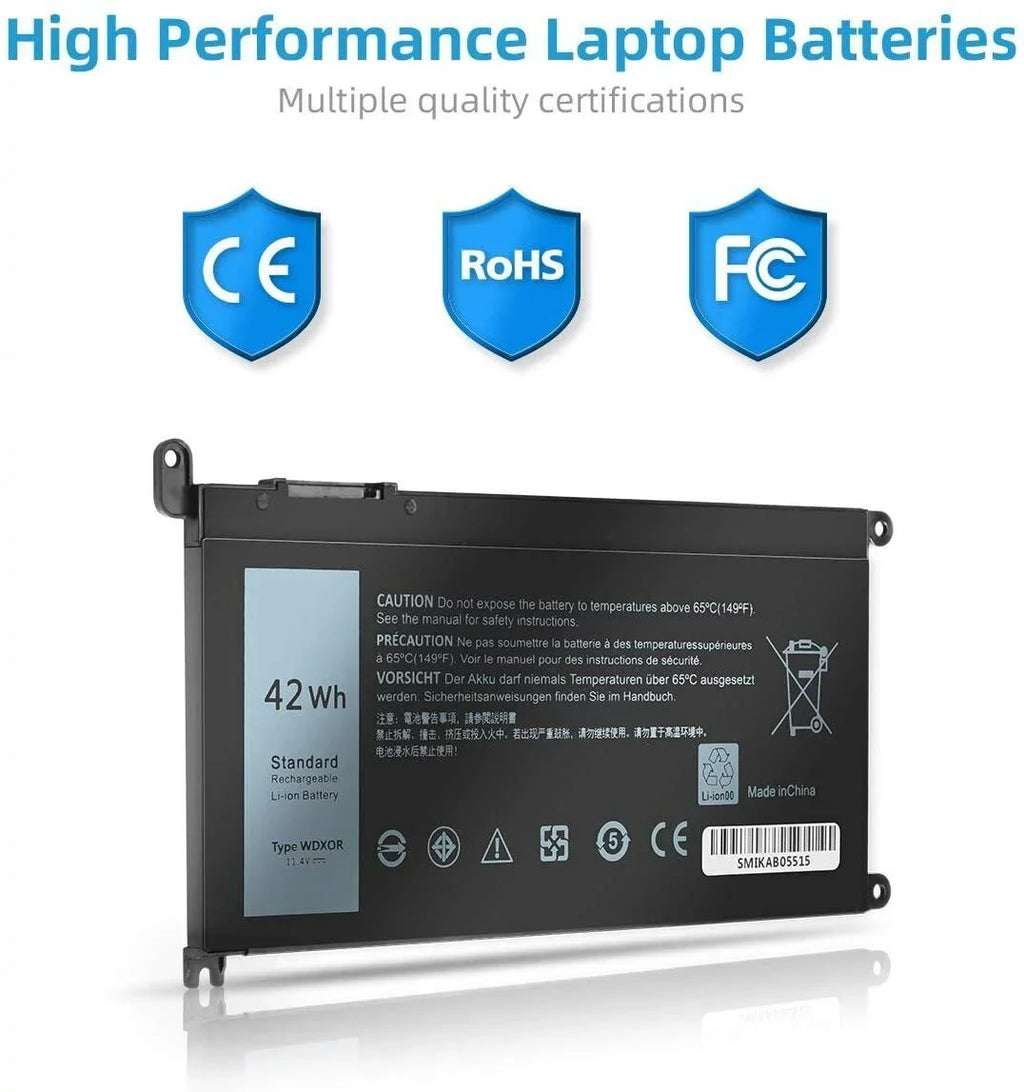 7368 15 7569 7579 Battery 5567 13 FC92N Inspiron 5368 WDX0R Dell 5568 10x For