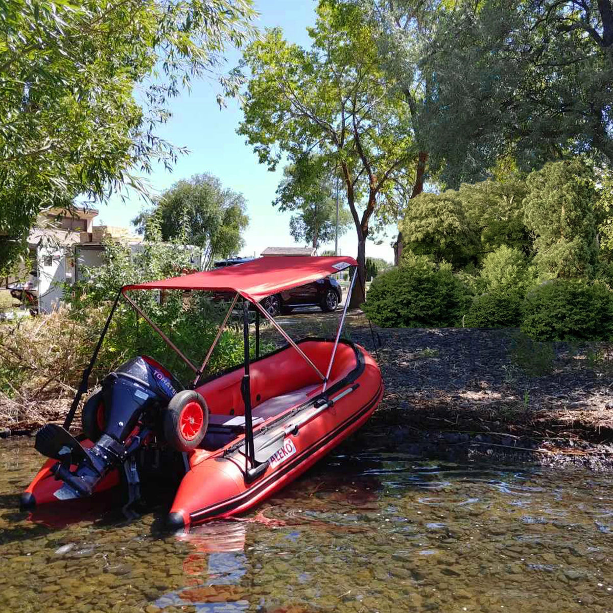 '- Boat ALEKO Red 10.5 with Floor Inflatable Ft - Air Deck
