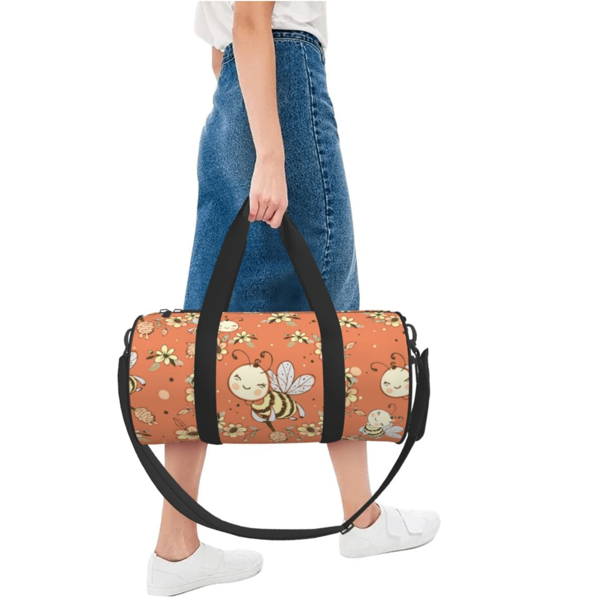 Cute Sports Duffle Honeybees Bag, Men Bag Tote Weekenders Bags for Gym Women Fantasy Travel ZICANCN