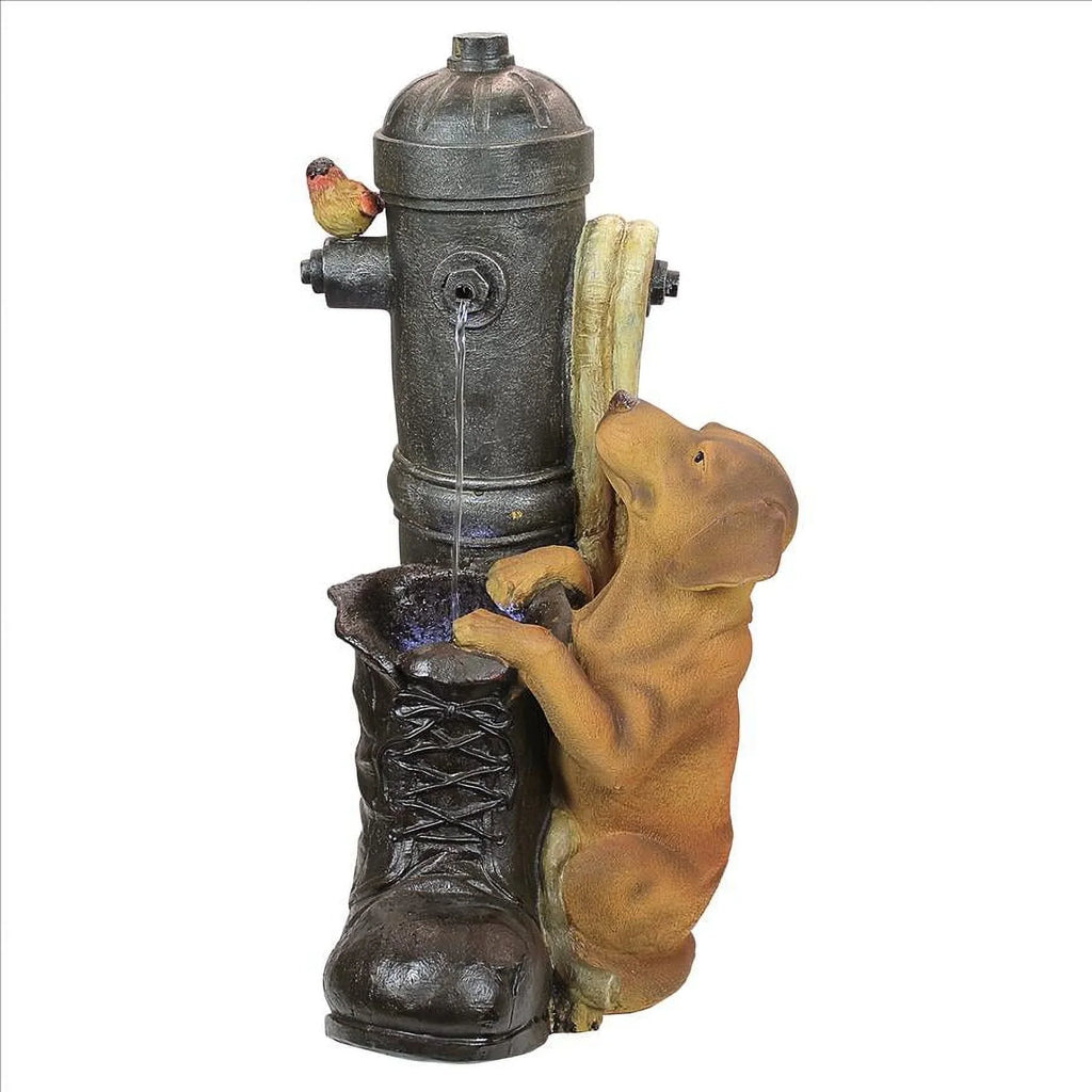Toscano Fire Sculptural Hydrant Pooch Fountain Design