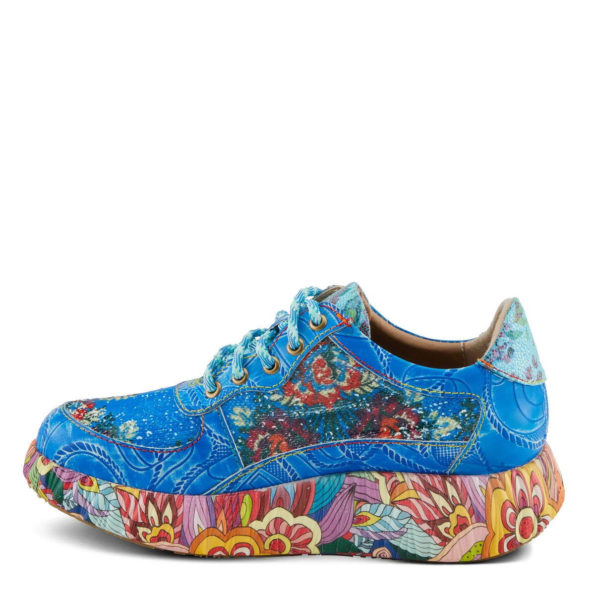 / Sneakers CAFFEY Fashion EU | 42 Step Energetic Patterns Spring Multi Unique L'Artiste US Multicolored Blue Women's 10.5-11