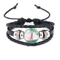 Rope Bracelet Chinese Wristband Braided Verlion Aquamarine Woven Style Leather Watercolor