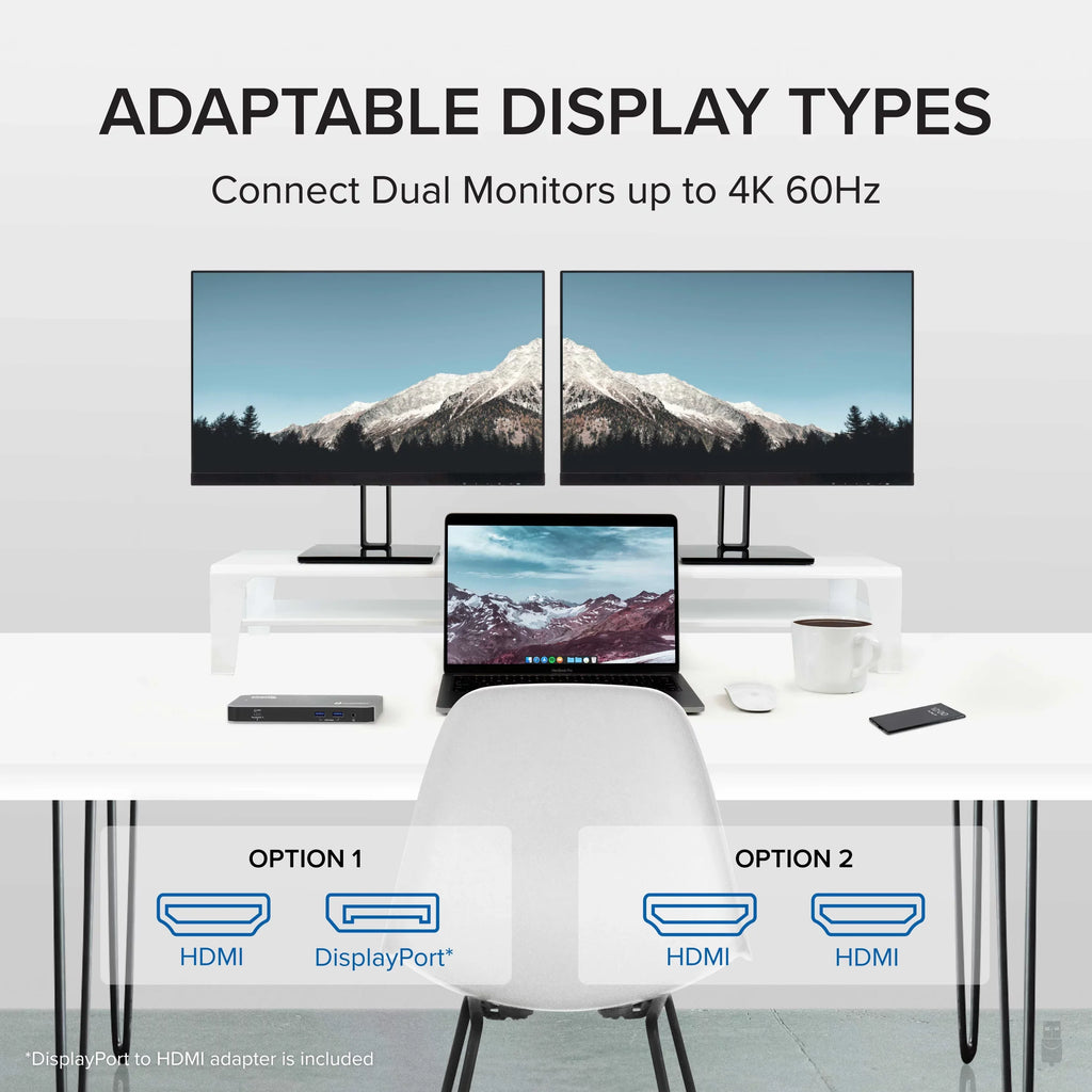 HDMI, Charging, USB-C Jack Windows - with 96W Compatible with 2x and DisplayPort Laptops, Plugable and Dock Ethernet, 40Gbps Gigabit and USB-C, Audio 3x Thunderbolt USB 3.0, Mac