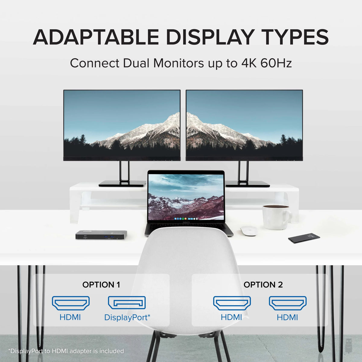 HDMI, Charging, USB-C Jack Windows - with 96W Compatible with 2x and DisplayPort Laptops, Plugable and Dock Ethernet, 40Gbps Gigabit and USB-C, Audio 3x Thunderbolt USB 3.0, Mac