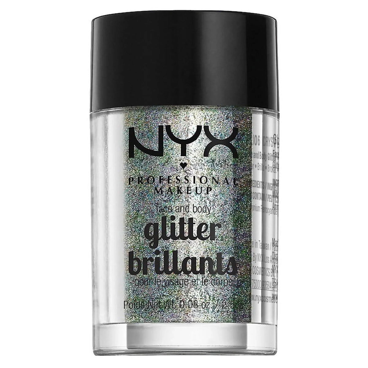 oz Crystal Makeup Face & Pack NYX Body 0.08 Professional of Glitter, 2