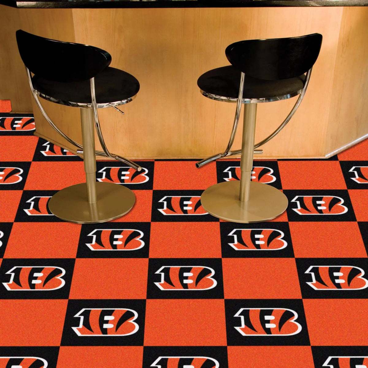 18"x18" Cincinnati Bengals Tiles NFL Carpet -