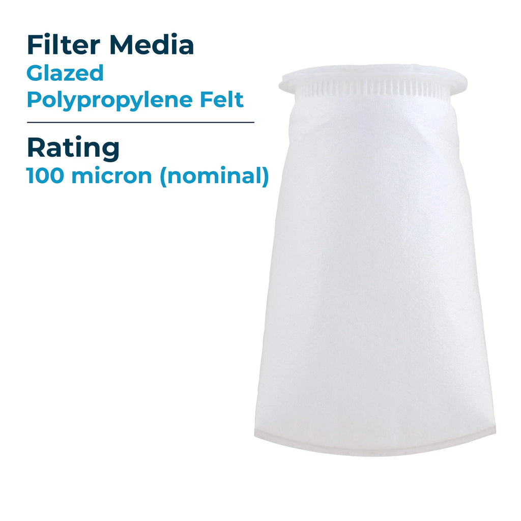 Glazed SP-BP-410-100 #3 40) (Case (10”) 100 Liquid Polypropylene Felt of Micron Filter BP-410-100 SpiroPure 155393-03 Bag