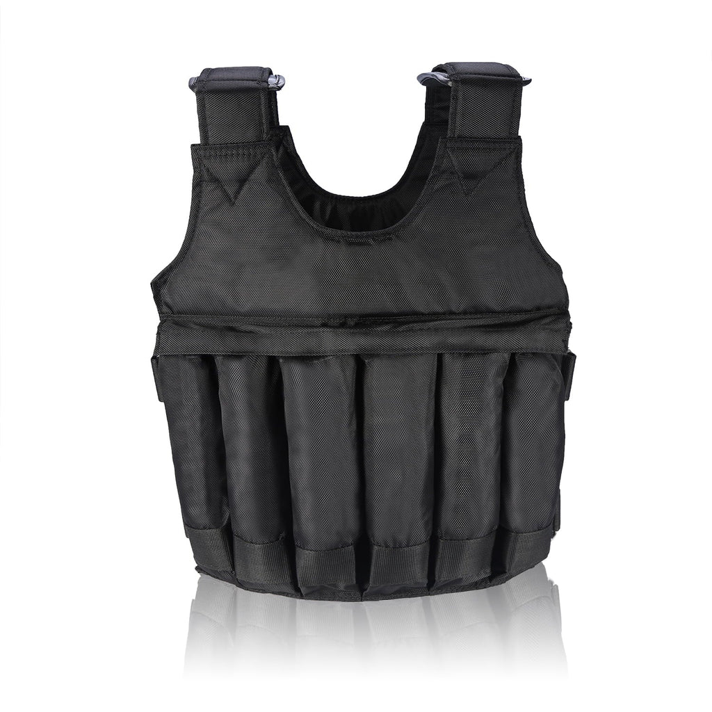 Workout Weight Boxing Exercise Adjustable with Fitness Jacket Vest 50KG/110lbs Weighted Training 12pcs Pouches Vest