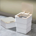 Office, Can, 18L/4.8 White Bathroom, Holdpeak Automatic Garbage Mode Aromatherapy Gallon Kitchen, Touchless for with Folding Can Trash