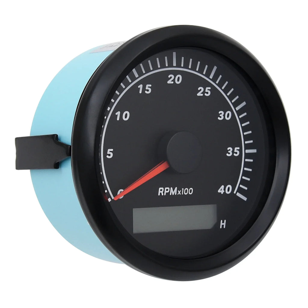 Truck Geloo Boat Meter Marine Tachometer for 85mm Waterproof RV 0-4000RPM Gauge Hour Tachometer Car