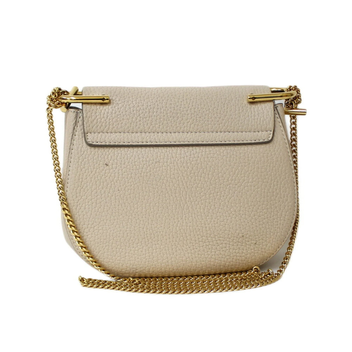 BRB01000000002558 Chain Leather Pre-Owned (Fair) Bag Beige Chloe Shoulder Chloé Ladies