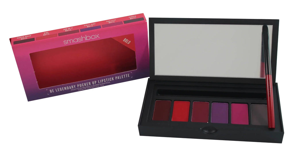 Screen Matte, Violet Be Lengendary Lipstick UP Palette: Include: Matte Matte, .14oz Matte, Riot Jam Matte, Queen Smashbox Matte, It PUCKER On Publicist Bing Punked