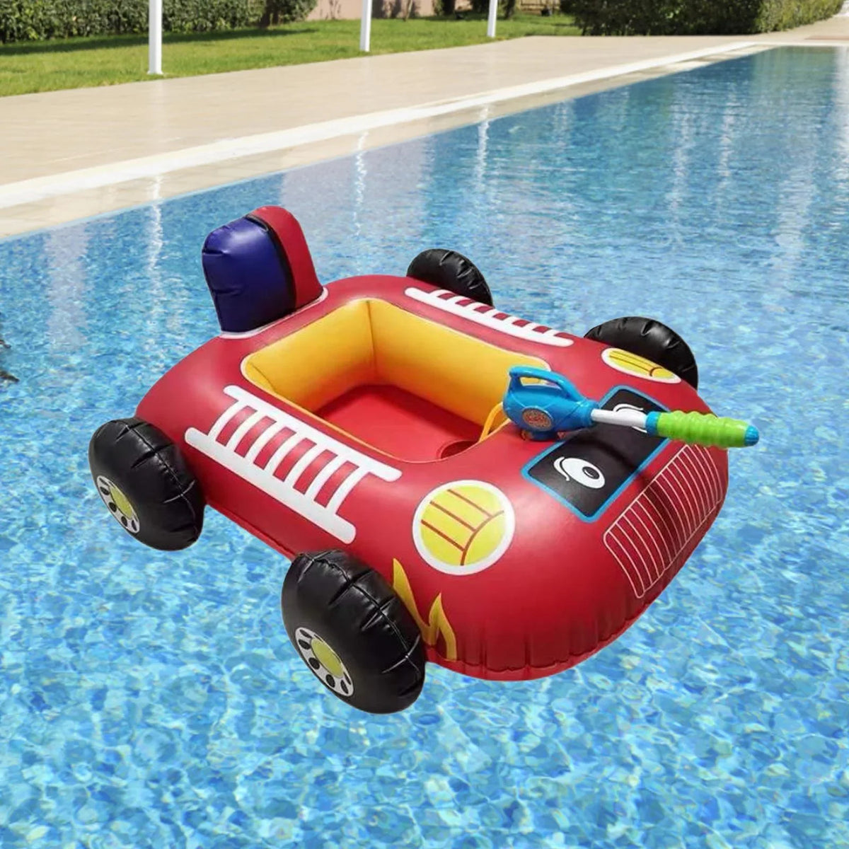 Floats Red for Design Pool Cartoon Raft Kids Beach Floats Squirt with Pool Car Water