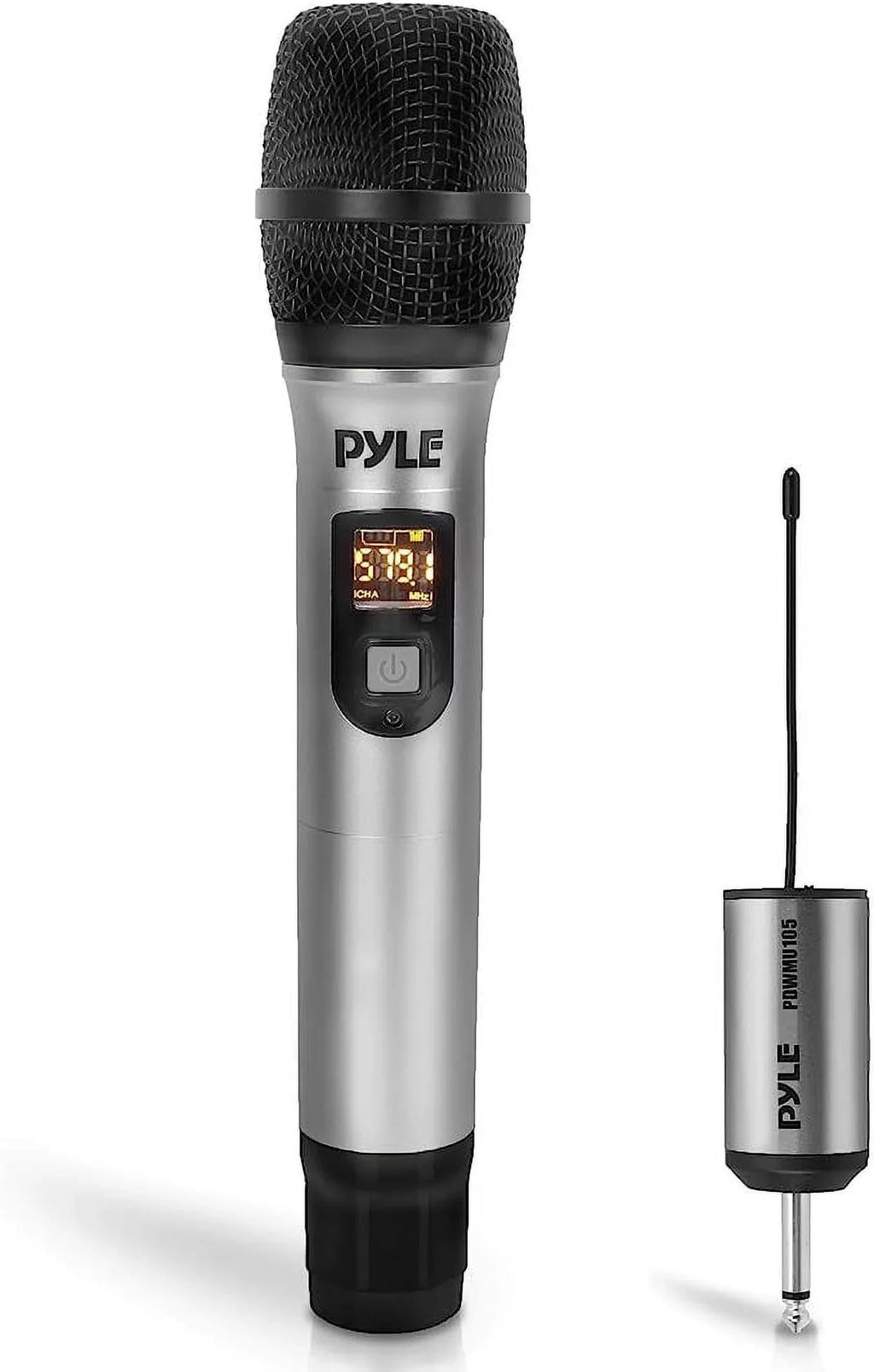 Set Unidirectional Cordless Dynamic Mic Professional Battery Handheld Transmitter UHF Operated Pyle