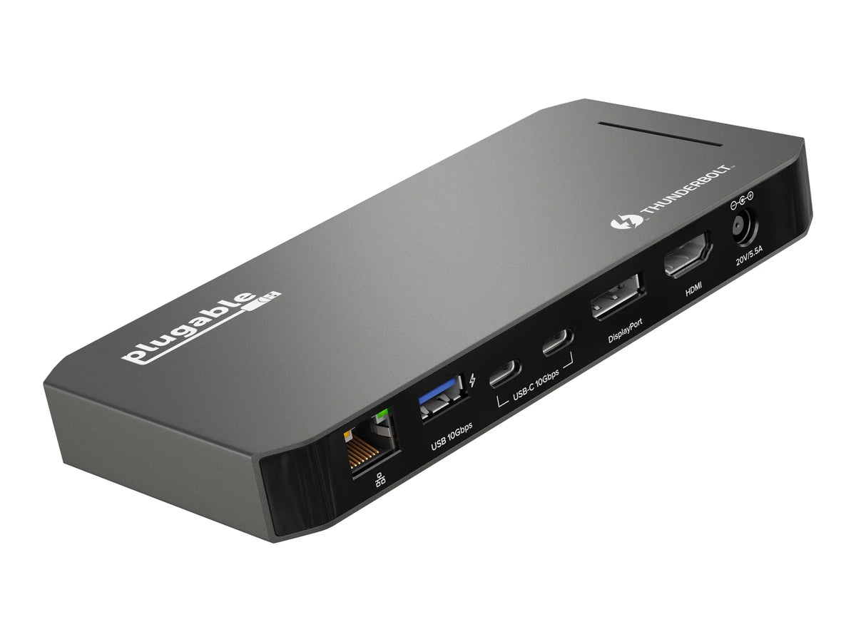 HDMI, Charging, USB-C Jack Windows - with 96W Compatible with 2x and DisplayPort Laptops, Plugable and Dock Ethernet, 40Gbps Gigabit and USB-C, Audio 3x Thunderbolt USB 3.0, Mac