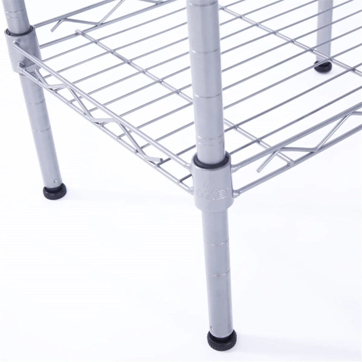 Unit for Organization Shelving Adjustable Kitchen 9.84 Closet Rack 31.5H) (Silver, CAIHONG 13.77L Bathroom Storage Perfect Organizer Wx Laundry Metal Pantry x Wire 4-Tier