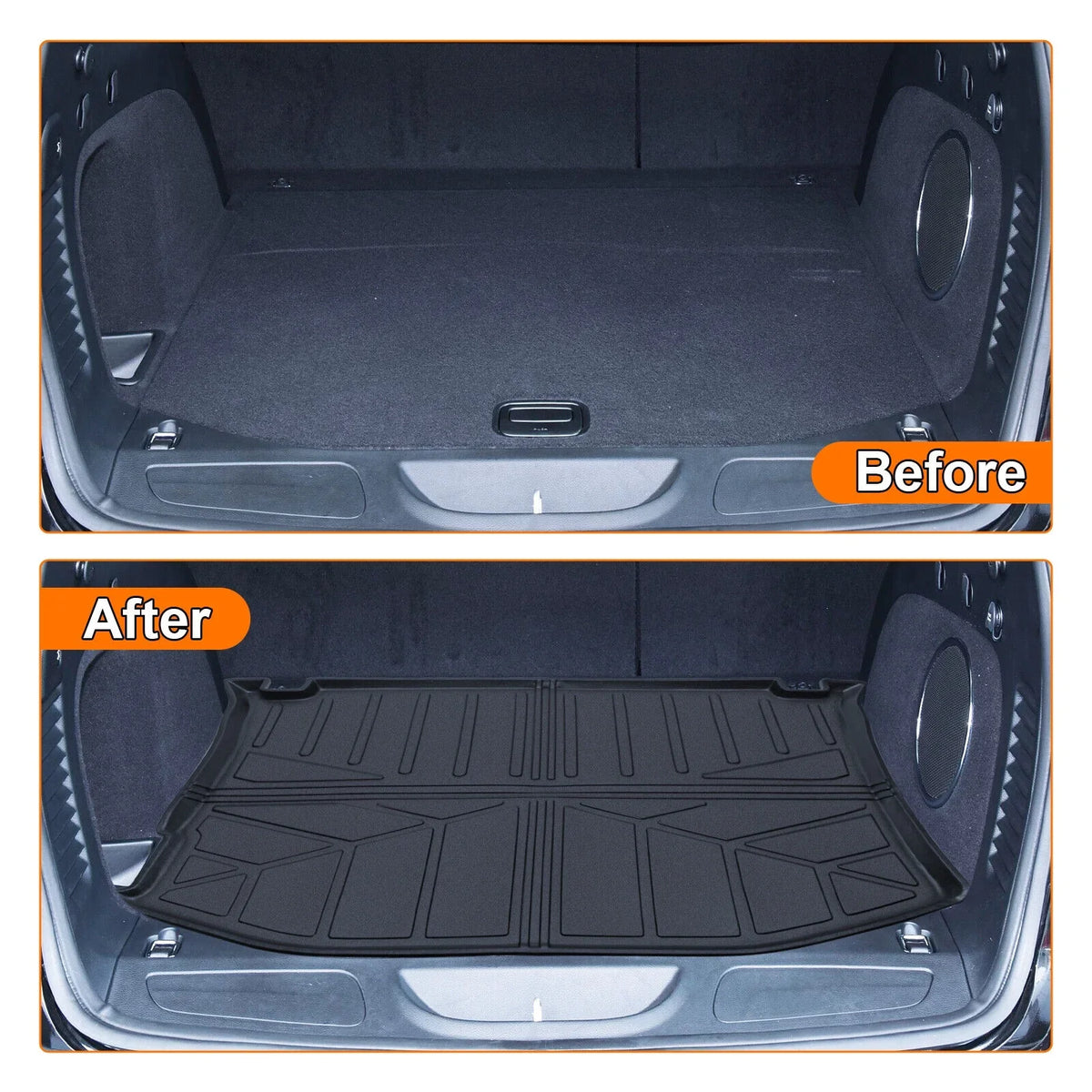Cherokee Protector TPE Grand Cargo Weather Carpet All Floor Jeep Cargo 2011-2022 Rubber Liner Trunk Mat Custom Rear Fit Car