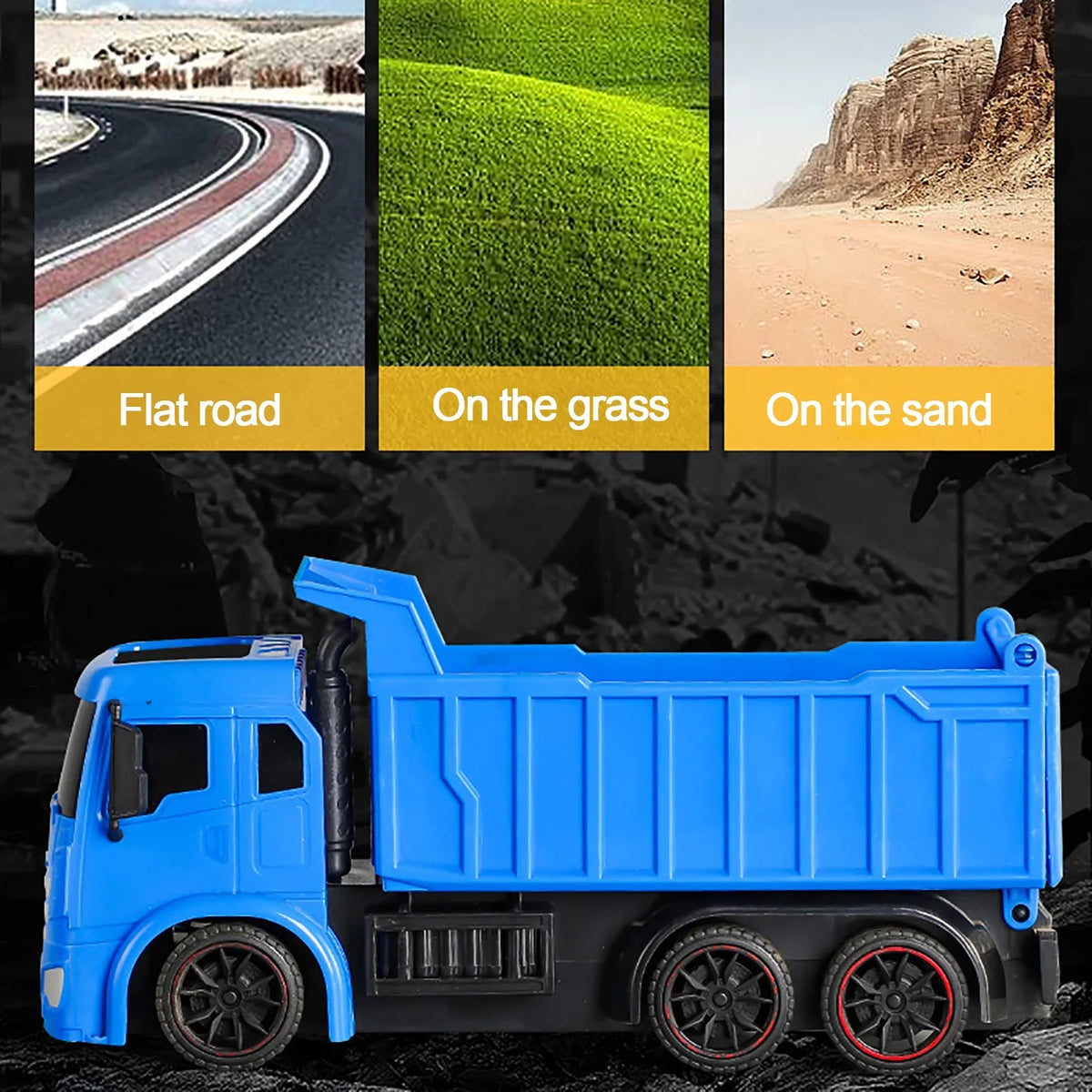 YHAIOGS RC Boys 1/24 Truck Trucks Dump Vehicles 2.4G Remote Control RC Construction