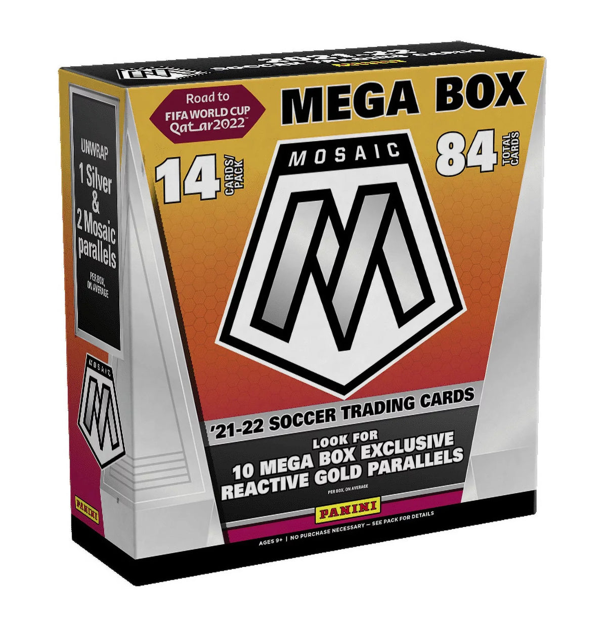 Box Mosaic Cup 2022 World Mega Trading Road Soccer to Panini Cards